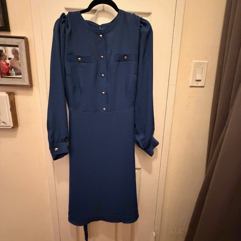 Ann Taylor Long Sleeve Flare Dress Sz 12 NWT Work Event